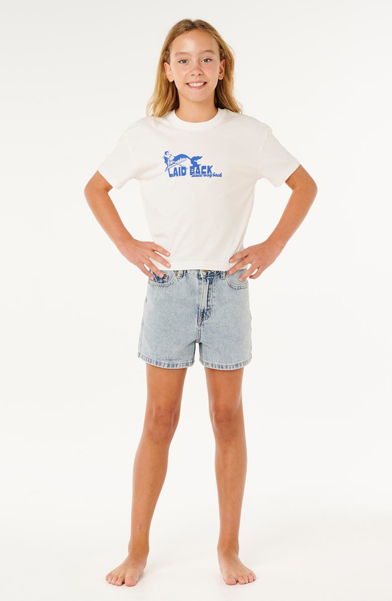 Rip Curl Kids' Sunshine Laid-Back Cotton Graphic T-Shirt, Alternate, color, Bone