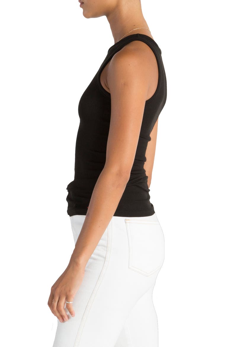 Zinc Ribbed Tank, Alternate, color, BLACK CAT