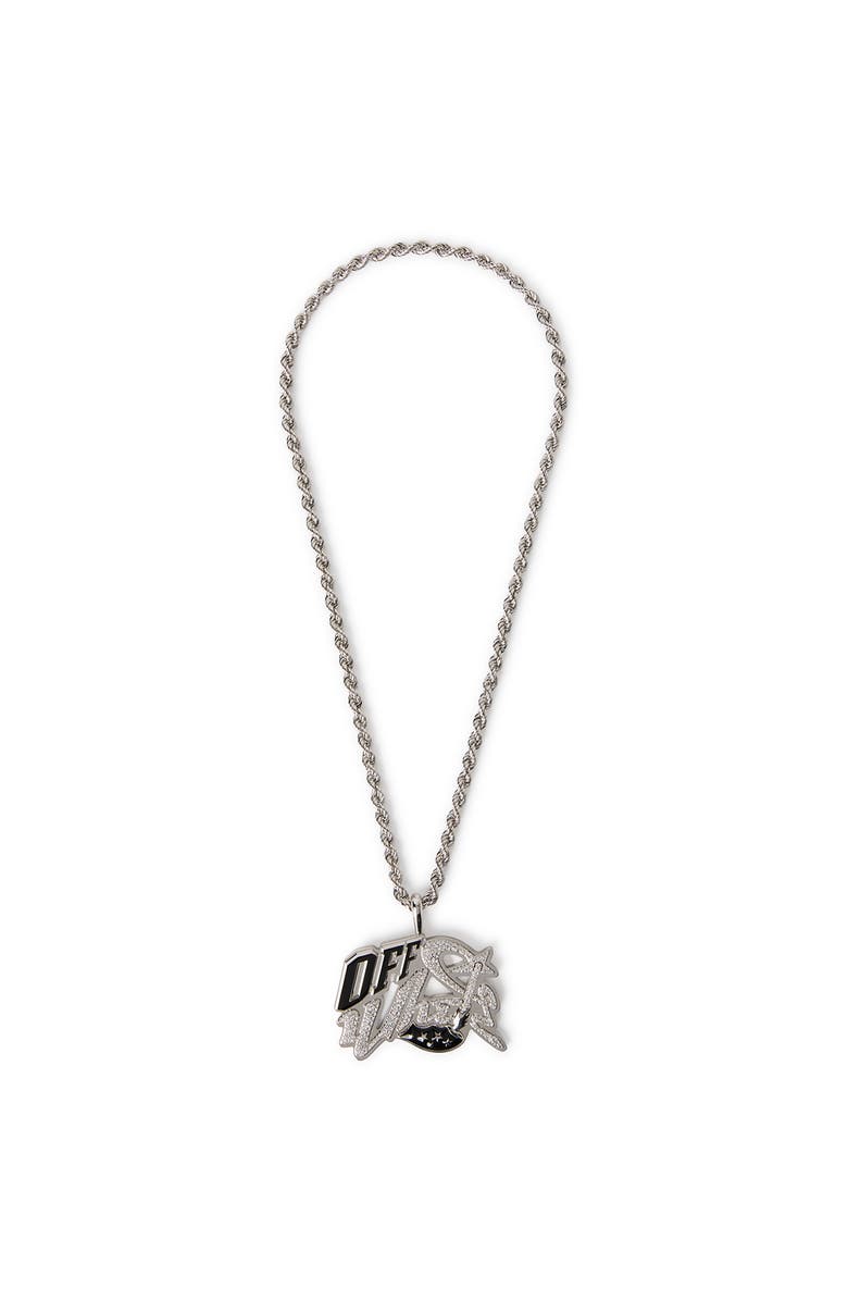 OFF WHITE Men's Silver Bling Strass Wizard Chain, Main, color, 