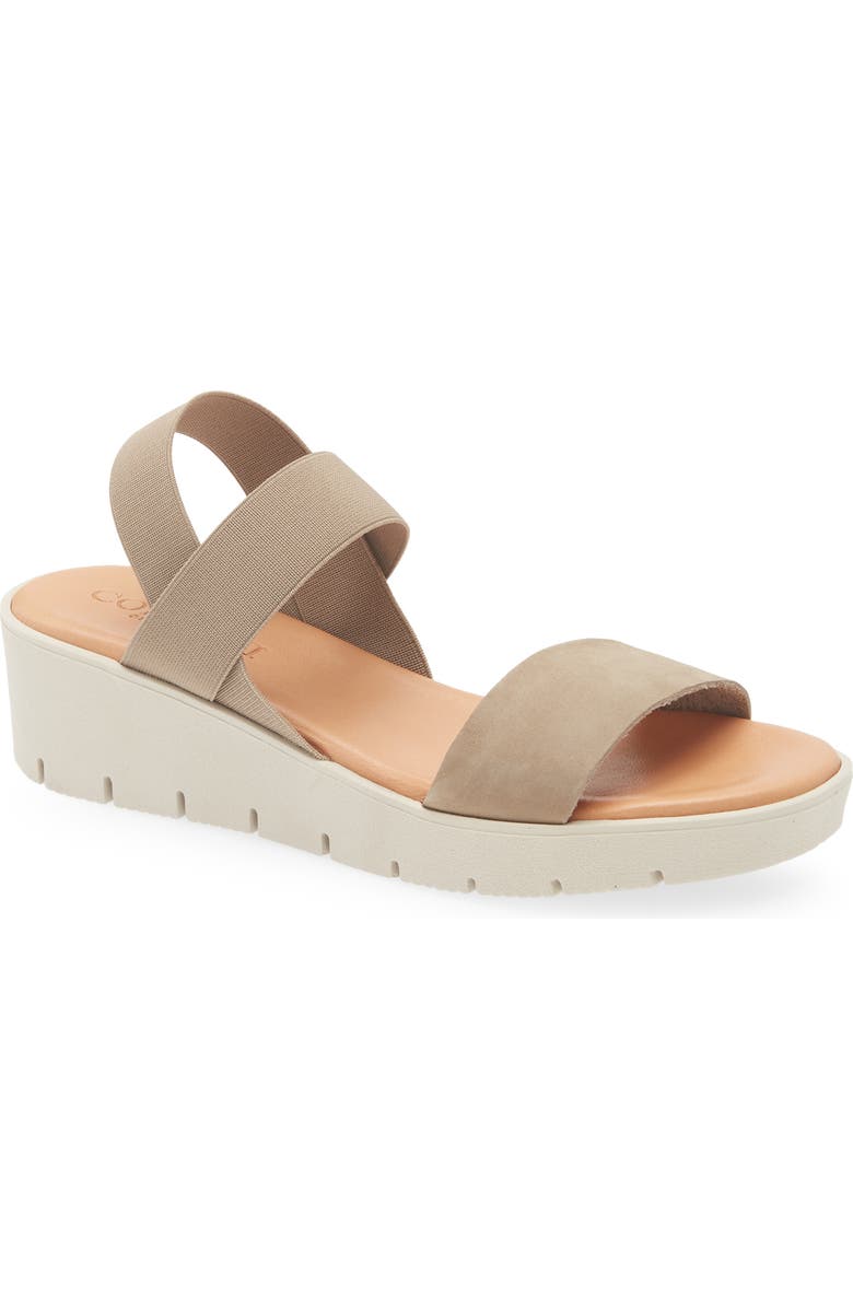 Cordani Morgan Slingback Platform Wedge Sandal, Main, color, Taupe