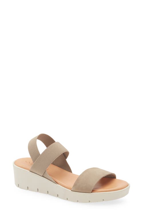 Cordani Morgan Slingback Platform Wedge Sandal In Taupe