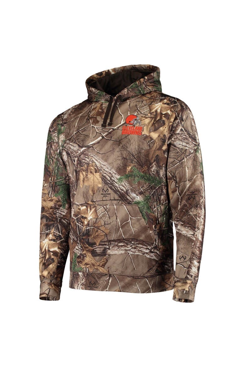 Men's Dunbrooke Realtree Camo Cleveland Browns Circle Champion Tech Fleece Pullover Hoodie, Alternate, color, Realtree Camo
