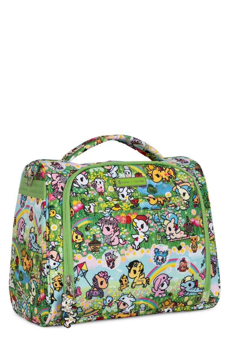 x Hello Kitty® Cherry Blossoms Insulated Bottle Bag, Main, color, MEADOW BLOOMS