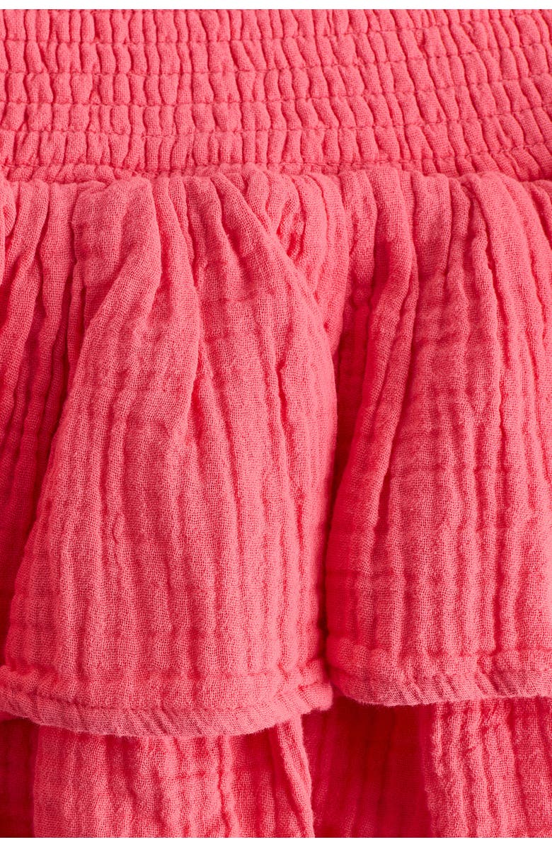 H&M Tiered Muslin Skirt, Alternate, color, Hot Pink