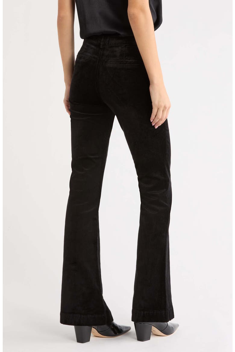Laurel Canyon Velvet High Waist Flare Leg Jeans, Alternate, color, BLACK OVERDYE