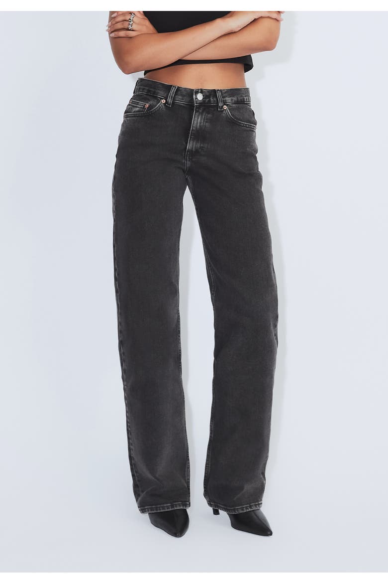 Echo High Straight Jeans, Alternate, color, Tar Retro Black