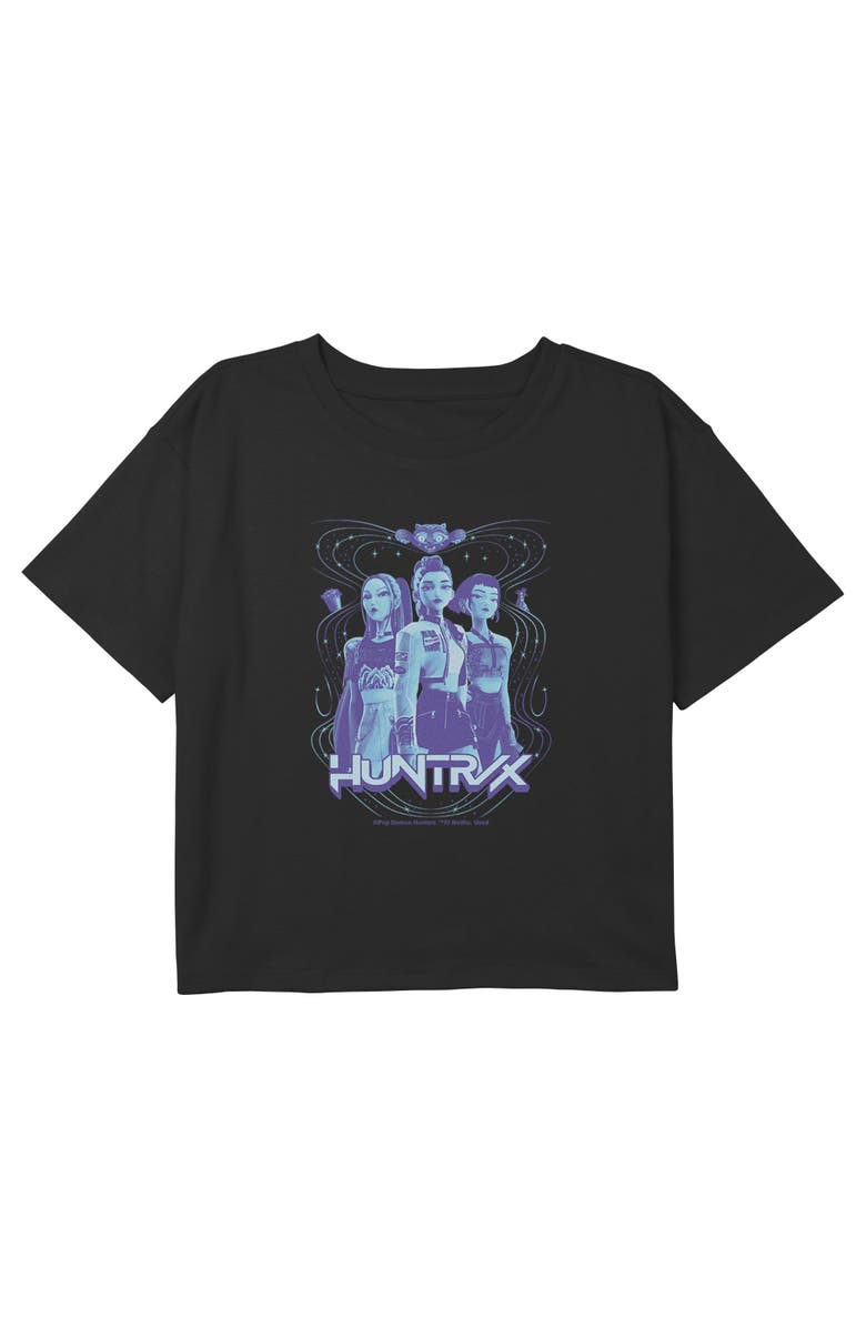 KPop Demon Hunters Girl's KPop Demon Hunters Huntrix Girls Honmoon  Graphic T-Shirt, Main, color, Black