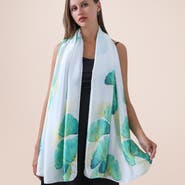 Youzey Clover Green & White Lightweight Scarf