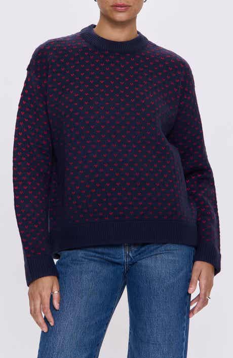 Pistola Hanna Heart Jacquard Crewneck Sweater