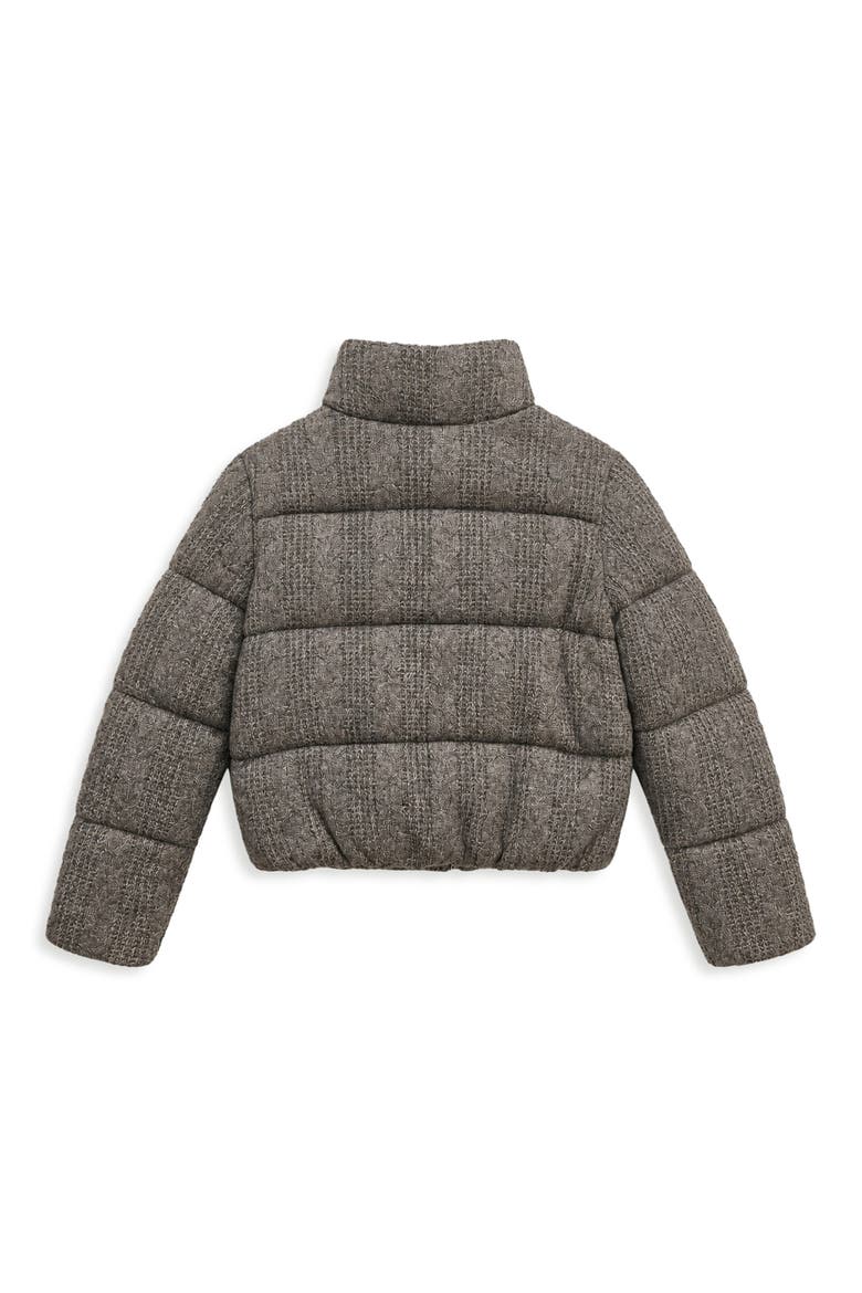 Brigitte Cable Knit Puffer Jacket, Alternate, color, MOCHA