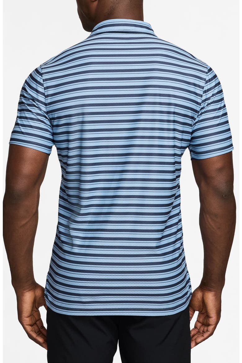Stripe Dri-FIT Perforated Golf Polo, Alternate, color, COLLEGE NAVY/ WORK BLUE