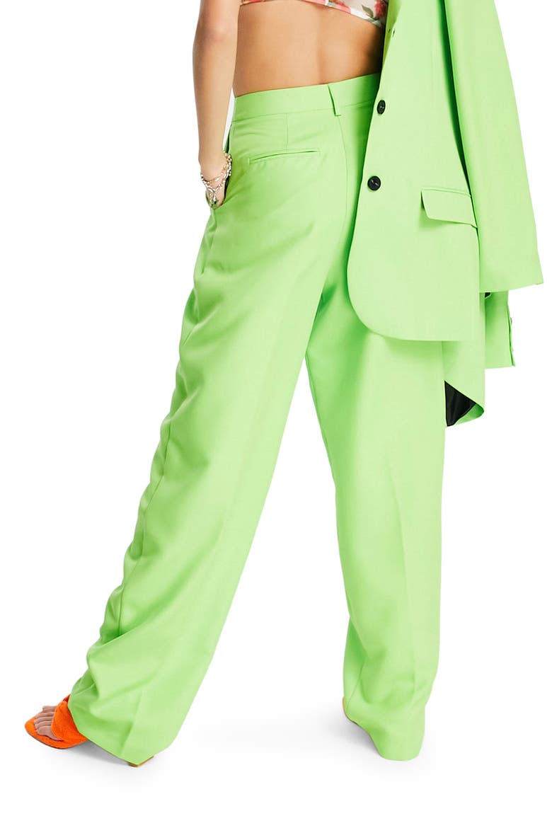 Straight Leg Trousers, Alternate, color, MID GREEN