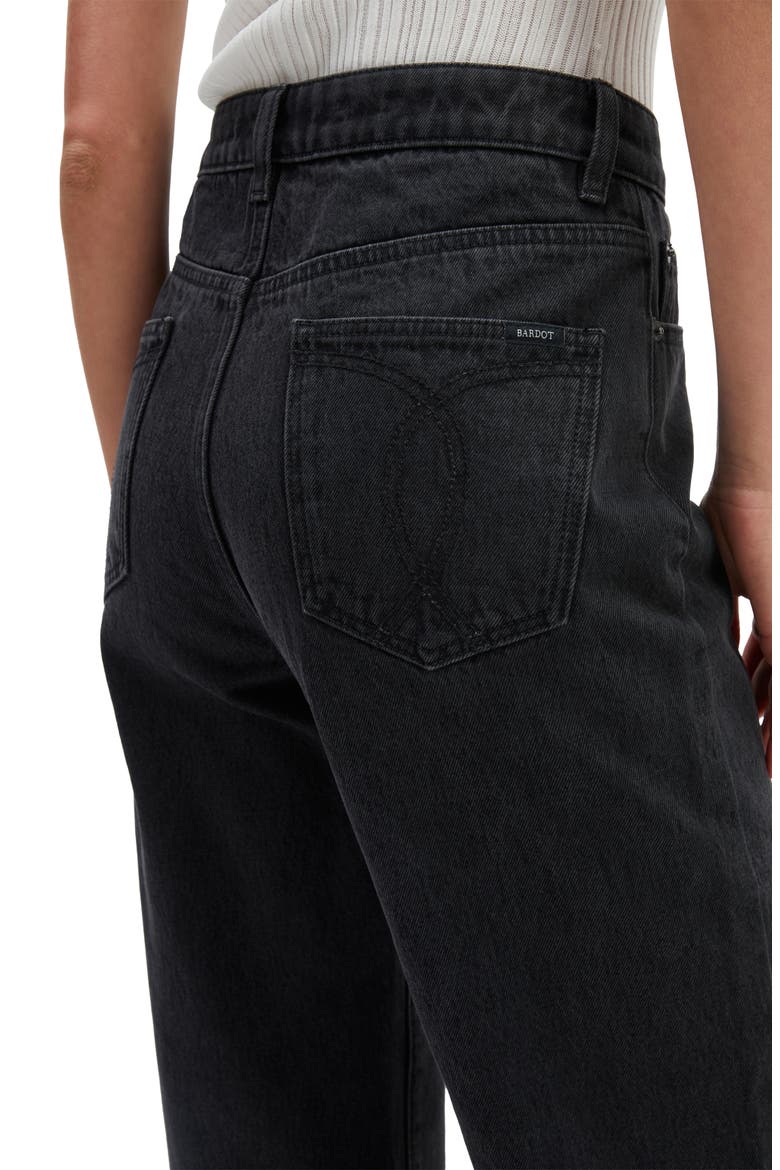 Cindy High Waist Wide Leg Jeans, Alternate, color, WASHED BLACK