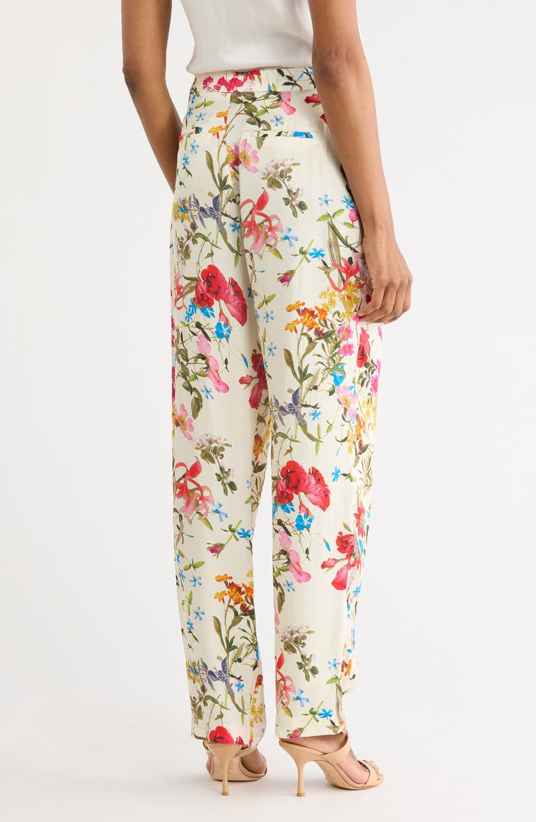 Joie Printed Pleated Pants, Alternate, color, Meadow Bloom Floral Print