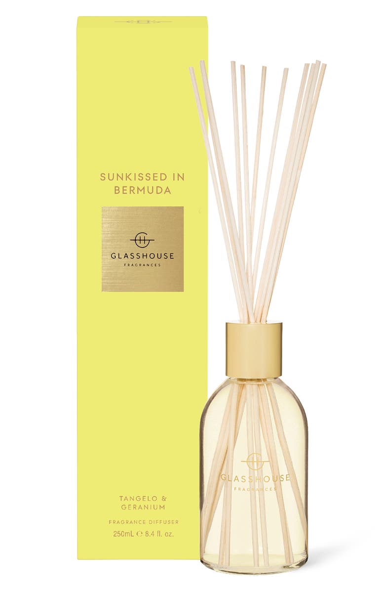 Glasshouse Fragrances Sunkissed in Bermuda Reed Diffuser, Main, color, Sunkissed In Bermuda