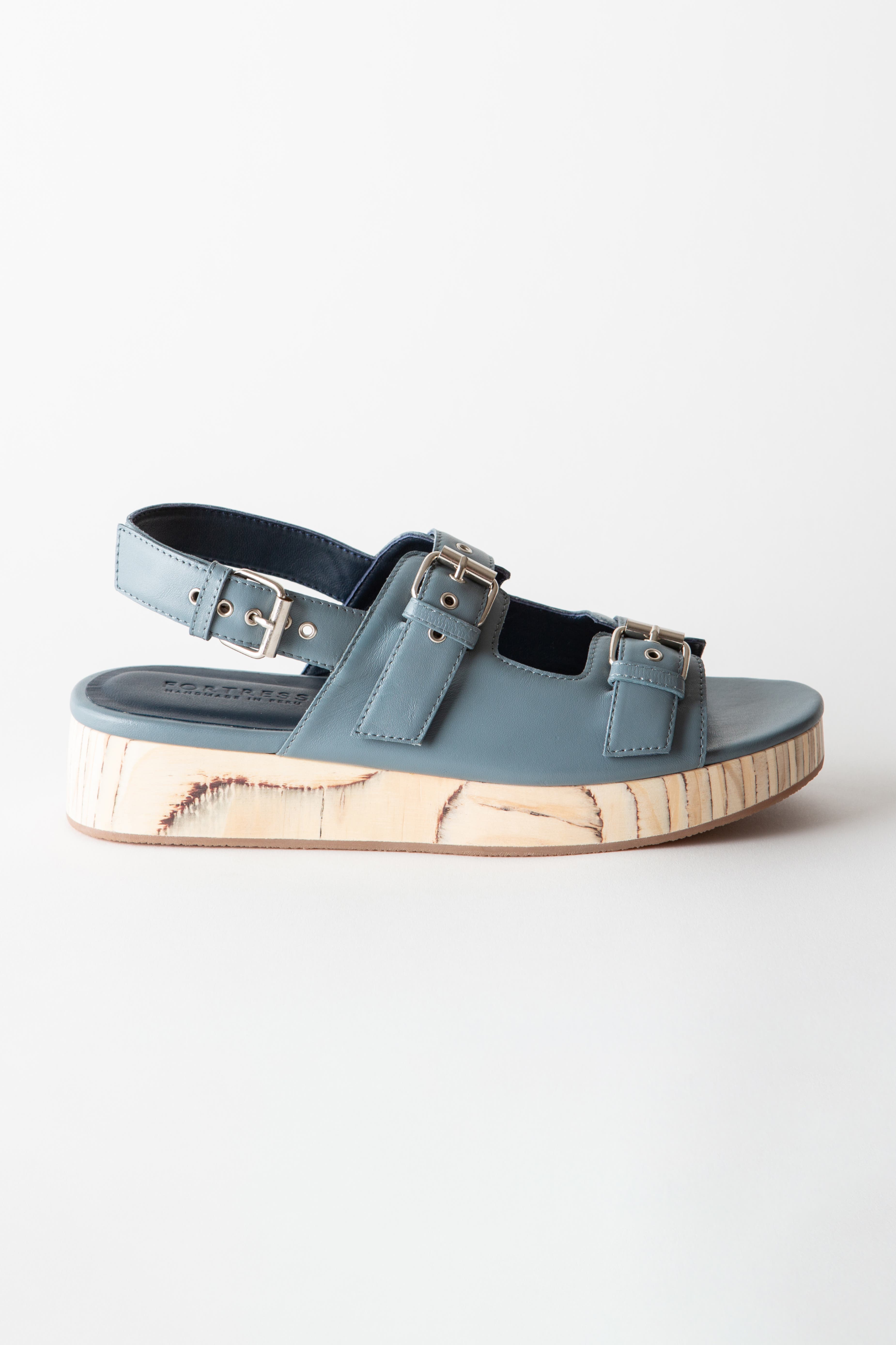 Leja Flatform Sandal, Alternate, color, Denim Blue Crust