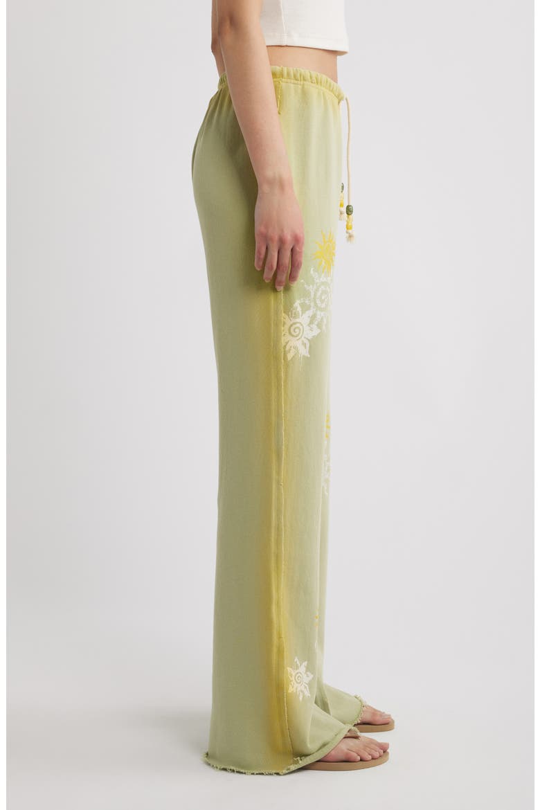 Appliqué Bootcut Cotton Joggers, Alternate, color, GREEN