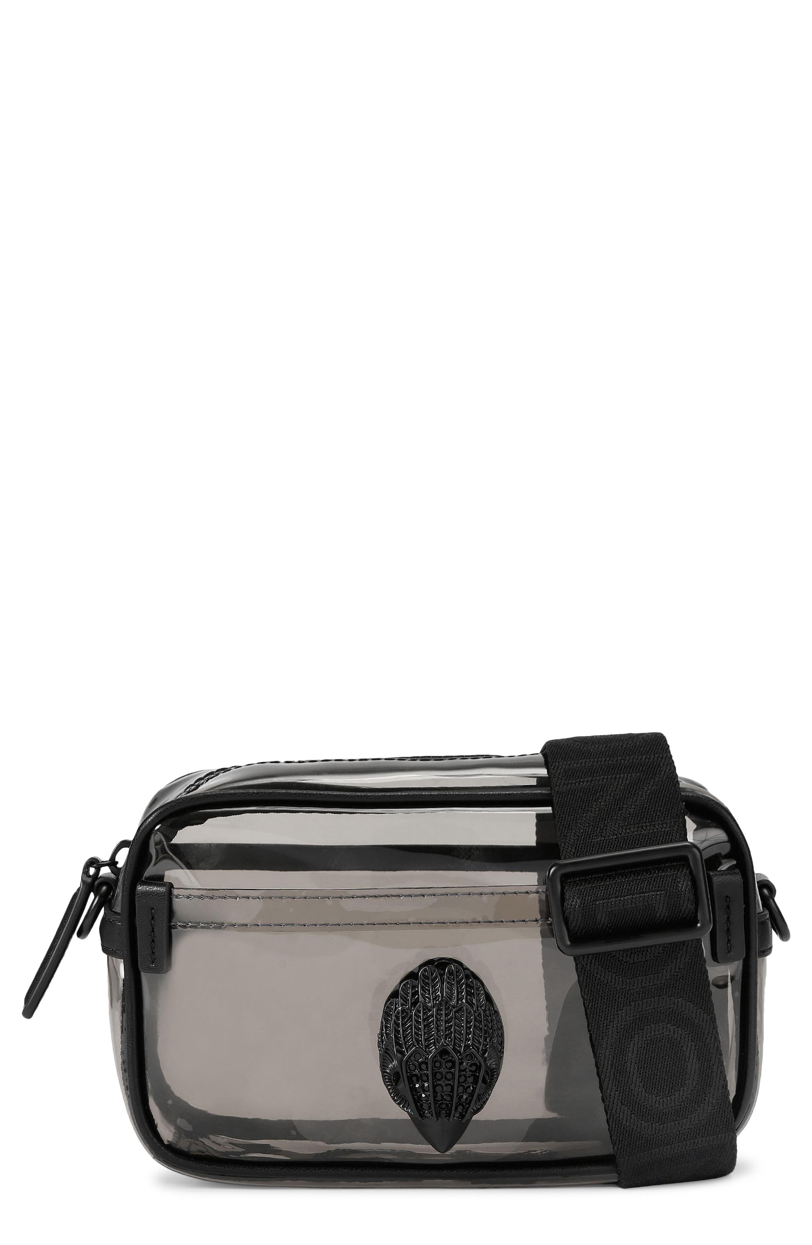 Kurt Geiger London Small Kensington Vinyl Camera Crossbody Bag, Main, color, Black