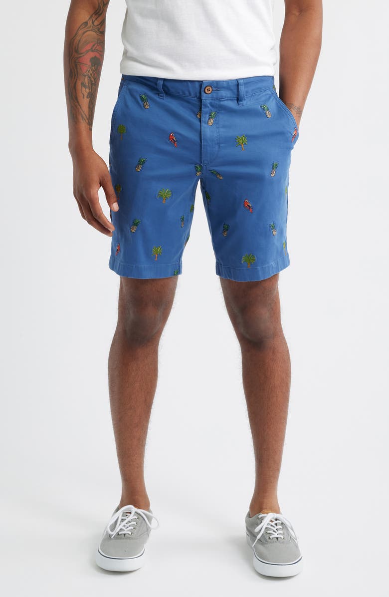 Tommy Bahama Boracay Tropic Tossup Flat Front Shorts, Main, color, Dockside Blue