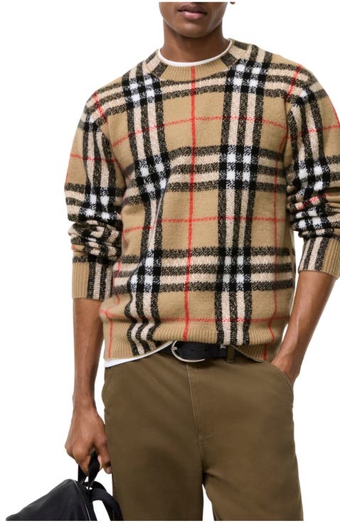 Check Cashmere Sweater