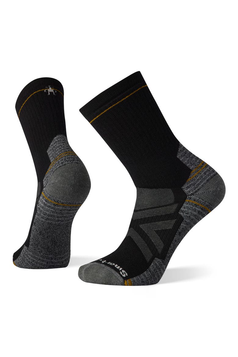 Hike Full Cushion Crew Socks, Main, color, BLACK