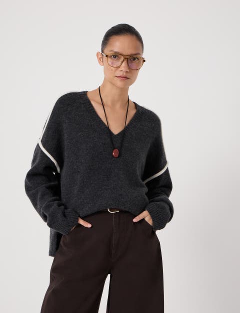 Billie Wool Blend V Neck Sweater