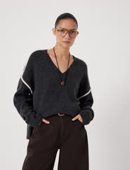 Hush Billie Wool Blend V Neck Sweater