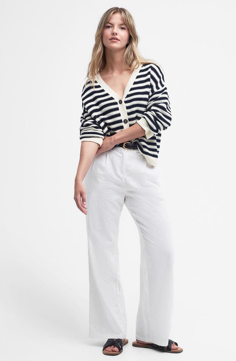 Barbour Sandgate Stripe Cotton V-Neck Cardigan, Alternate, color,