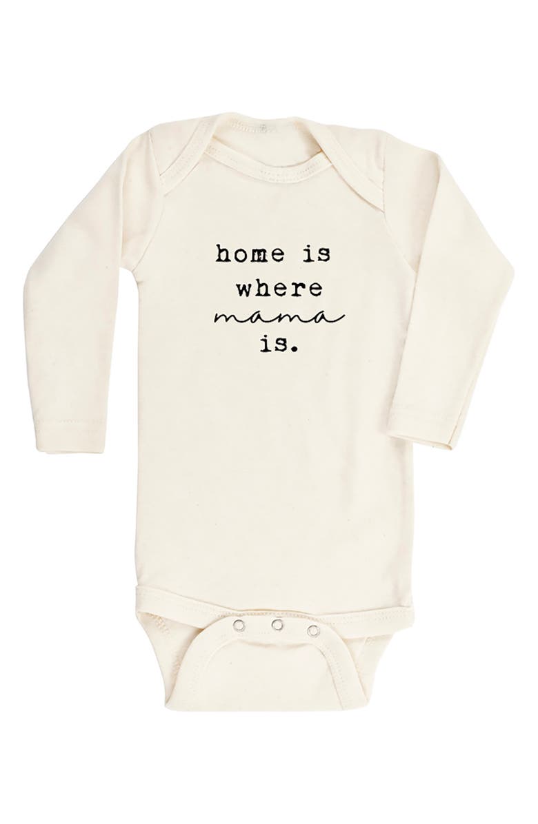 Tenth & Pine Home Is Where Mama Is Organic Cotton Bodysuit, Main, color, 