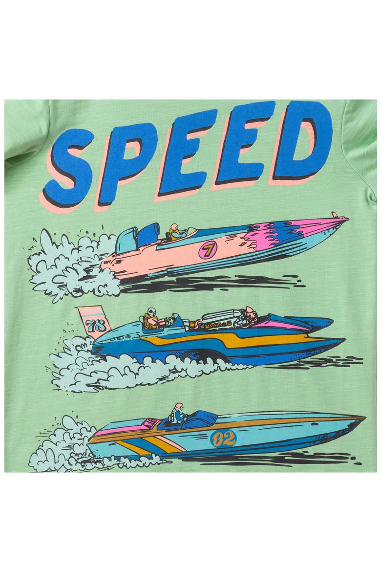 Kids' Graphic T-Shirt, Alternate, color, GREEN BOAT