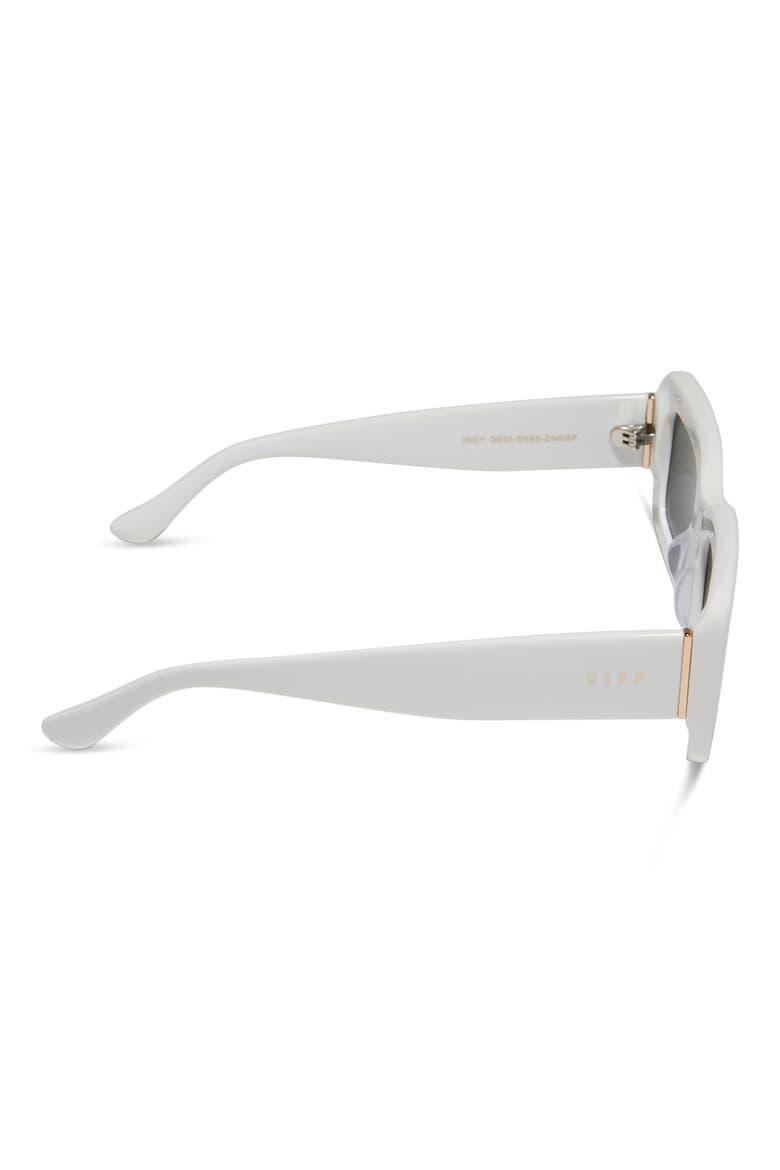Indy 51mm Gradient Rectangular Sunglasses, Alternate, color, SNOWBOUND / GREY