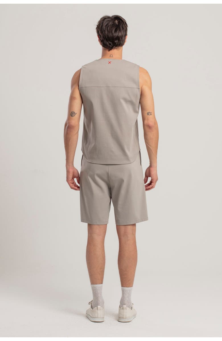 PCFG Cotton Woven Vest With Zip Detail, Alternate, color, Beige