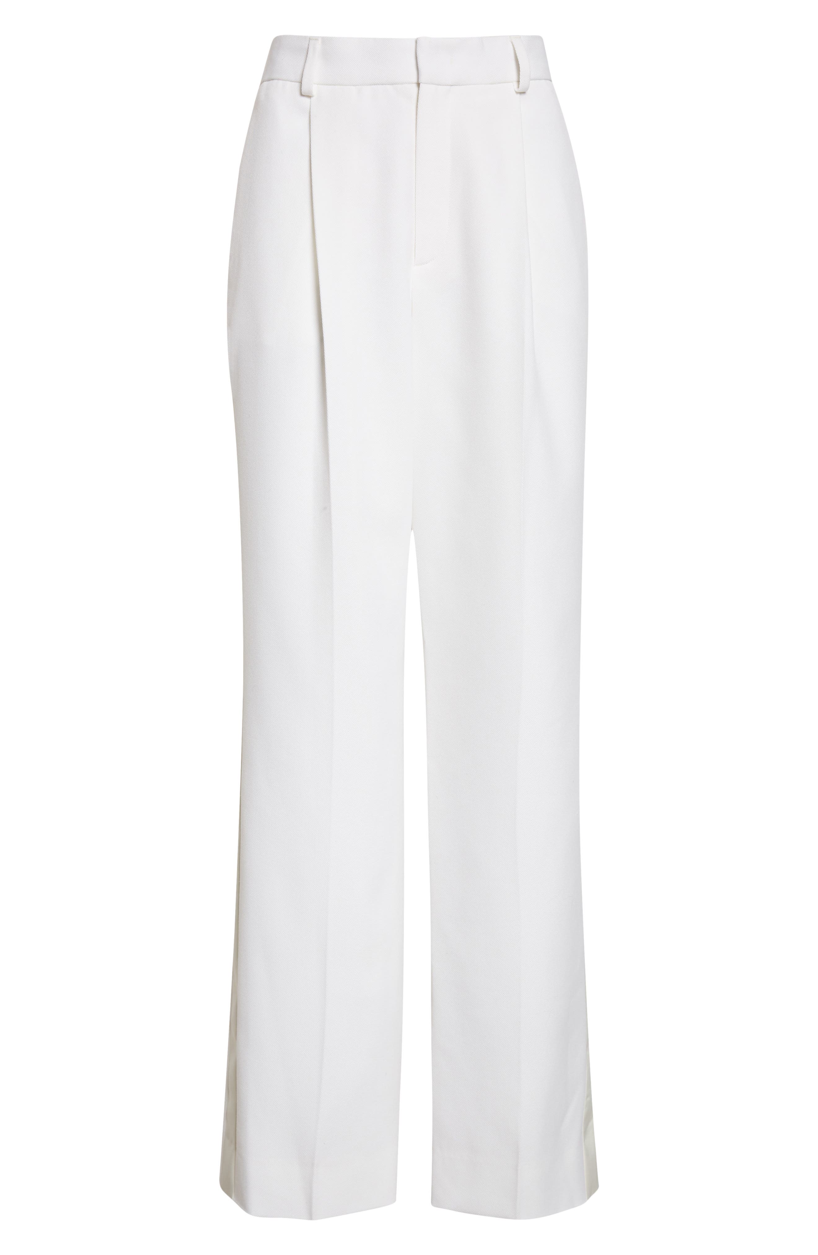 Victoria Beckham Tailored Straight Leg Trousers In White