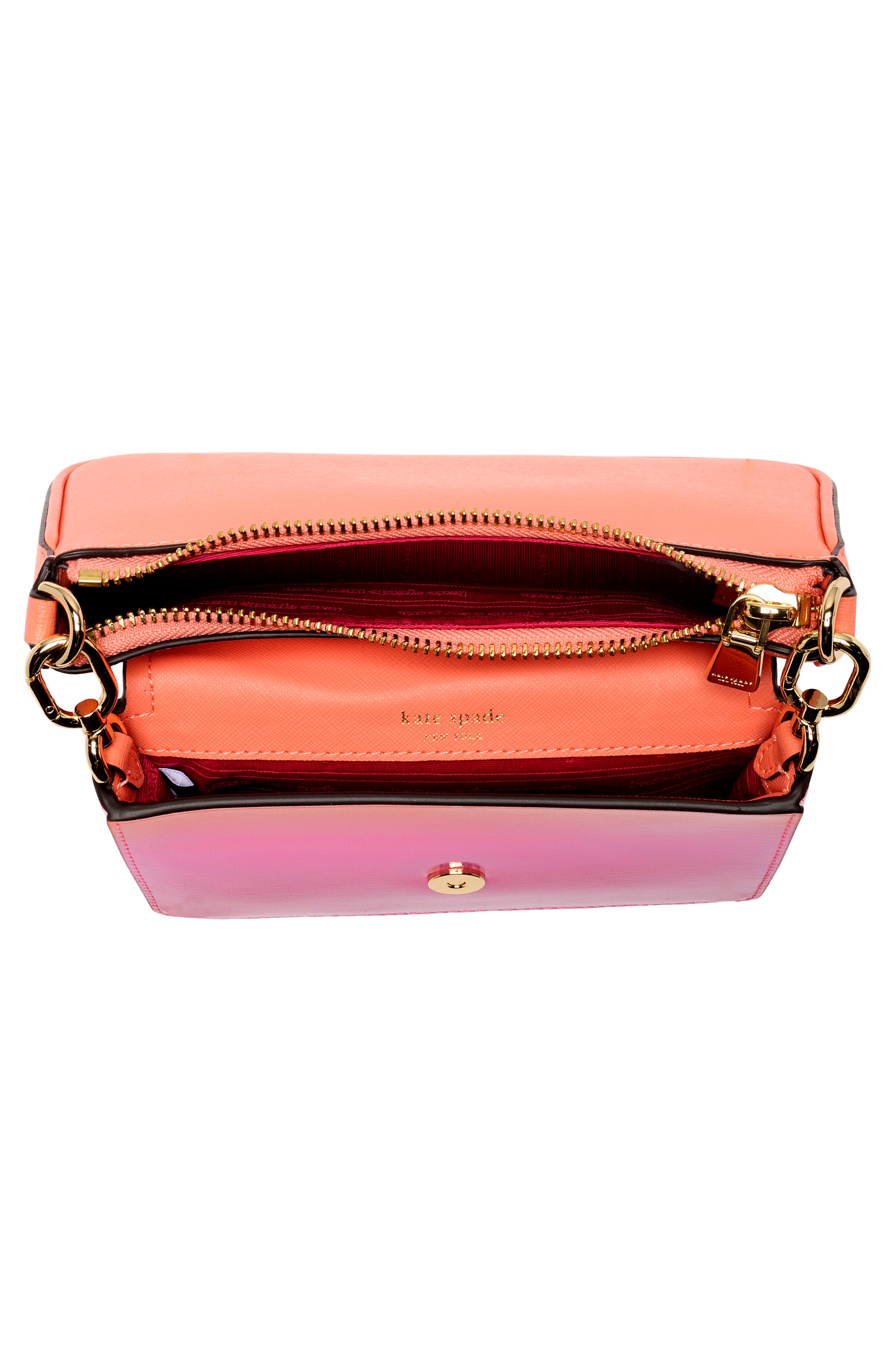 double up ombré saffiano leather crossbody bag