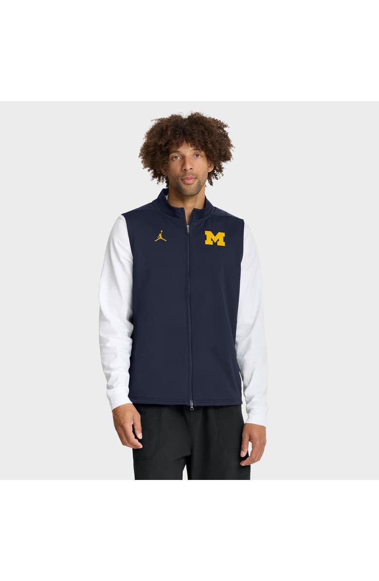 Jordan Brand Men's Jordan Brand Navy Michigan Wolverines Primetime Victory Performance Full-Zip Vest, Main, color, Navy