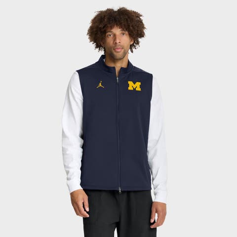 Men's Jordan Brand Navy Michigan Wolverines Primetime Victory Performance Full-Zip Vest