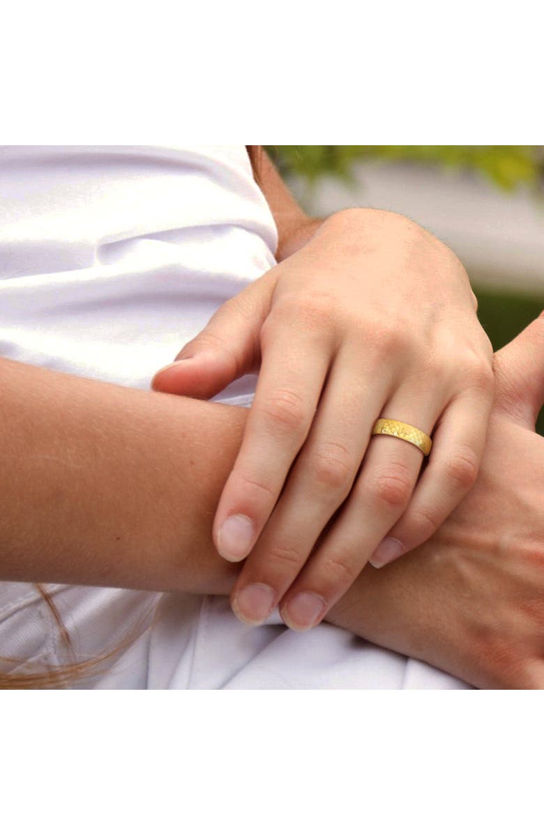 Julianna B. 5mm Geometric Pattern Wedding Band 14k, Alternate, color, 