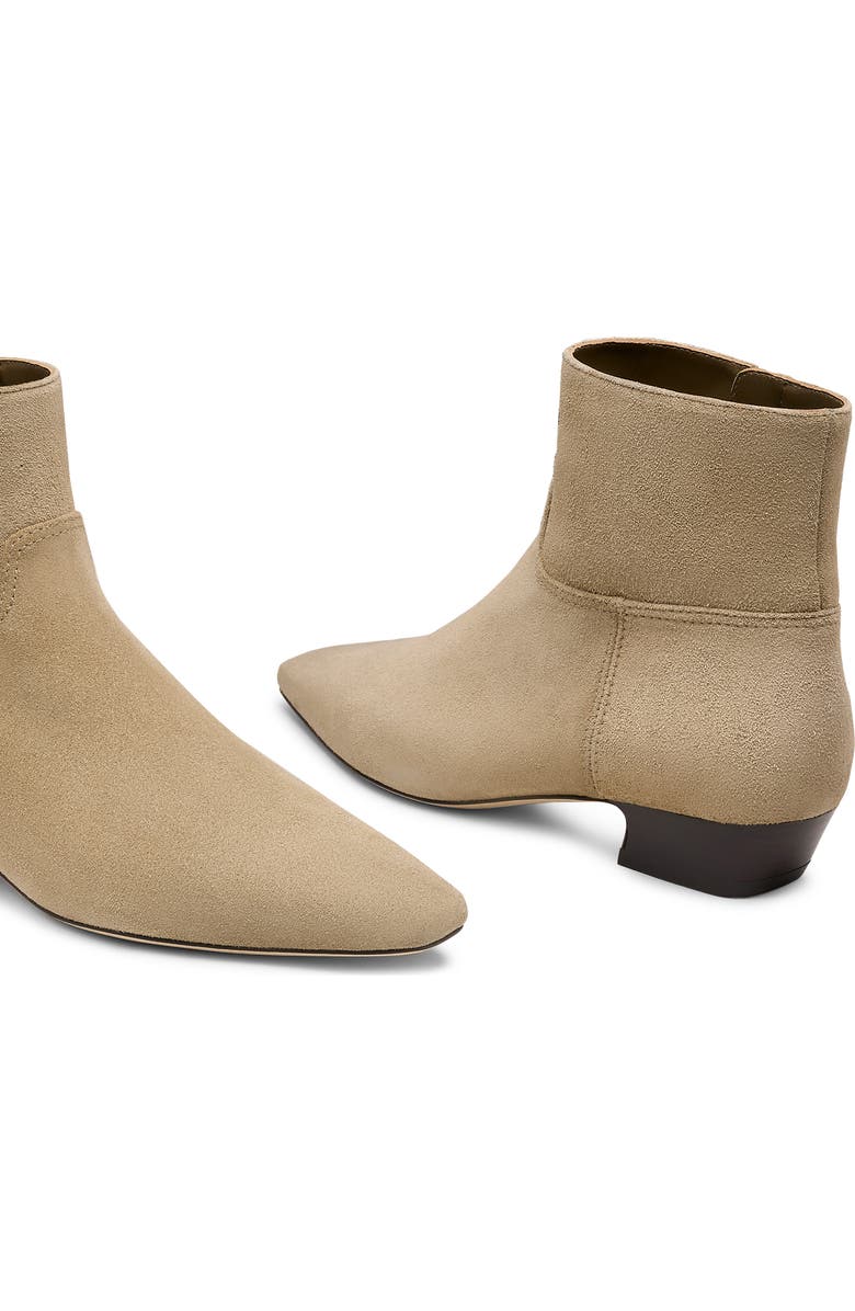 Stuart Weitzman Stassi Zip Bootie, Alternate, color, Golden Olive/ Marron Vino