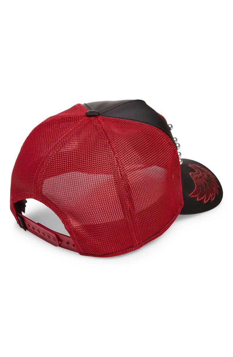 Goorin Bros. Front & Center Trucker Cap, Alternate, color, Red/ Black