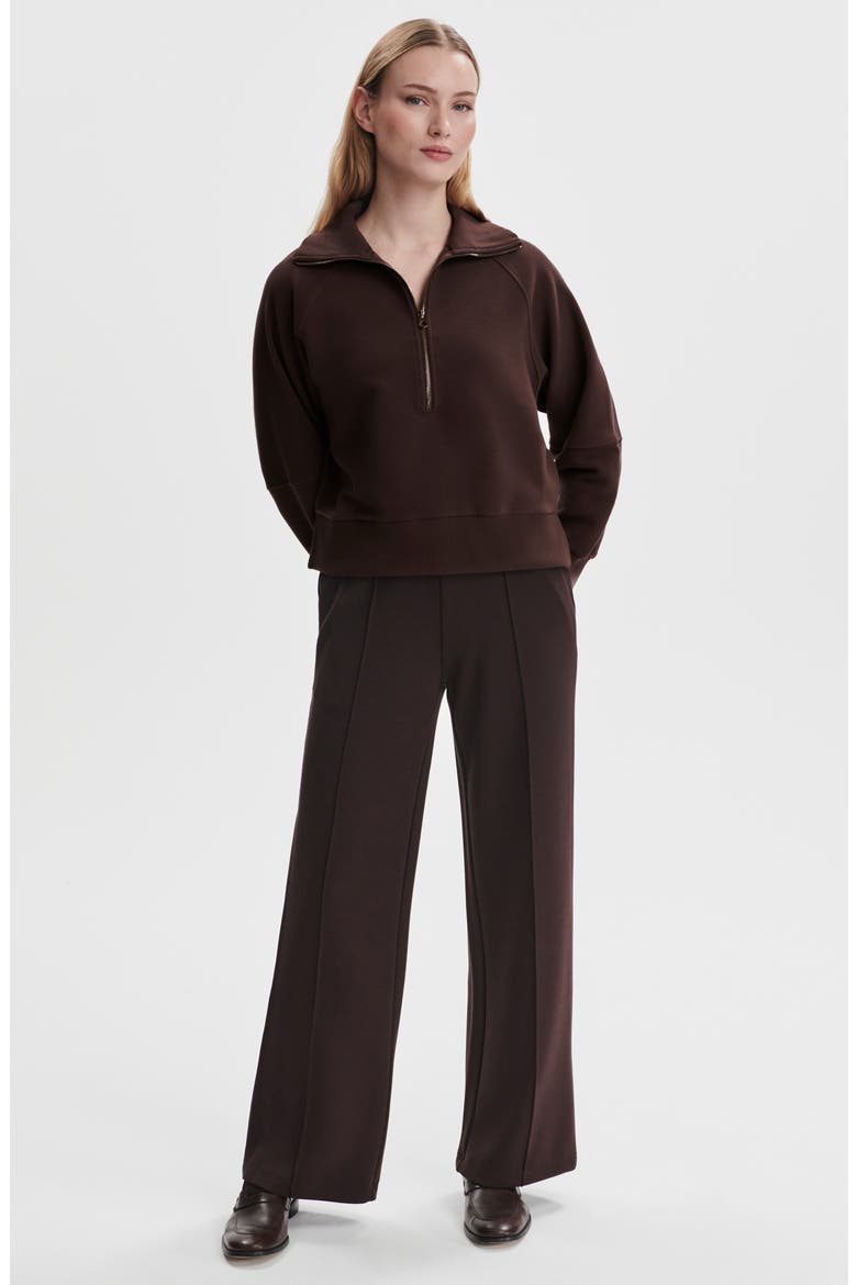 Milano Half-Zip Sweatshirt, Alternate, color, COFFEE BEAN