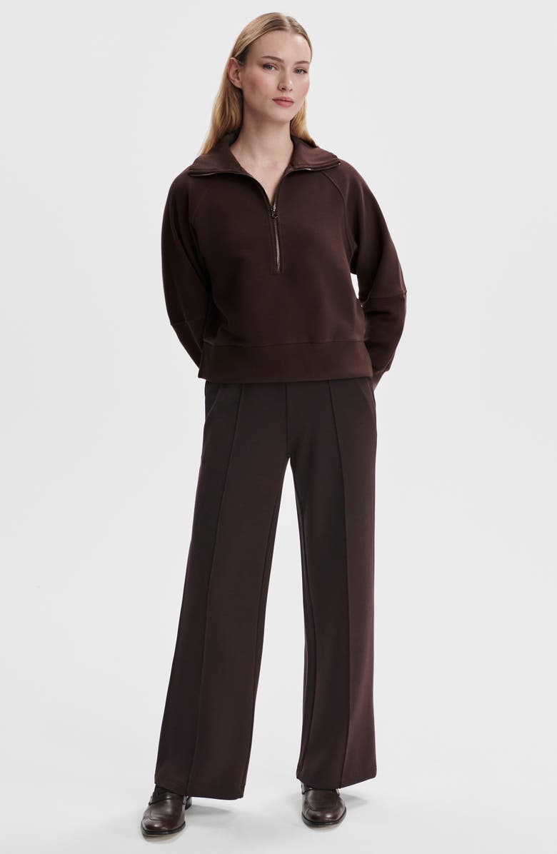 Varley Milano Half-Zip Sweatshirt, Alternate, color, Coffee Bean