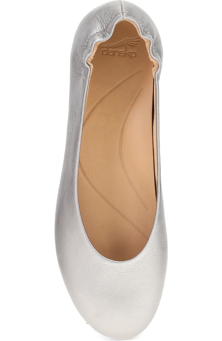 Dansko Mollie Ballet Flat, Alternate, color, Pewter Metallic