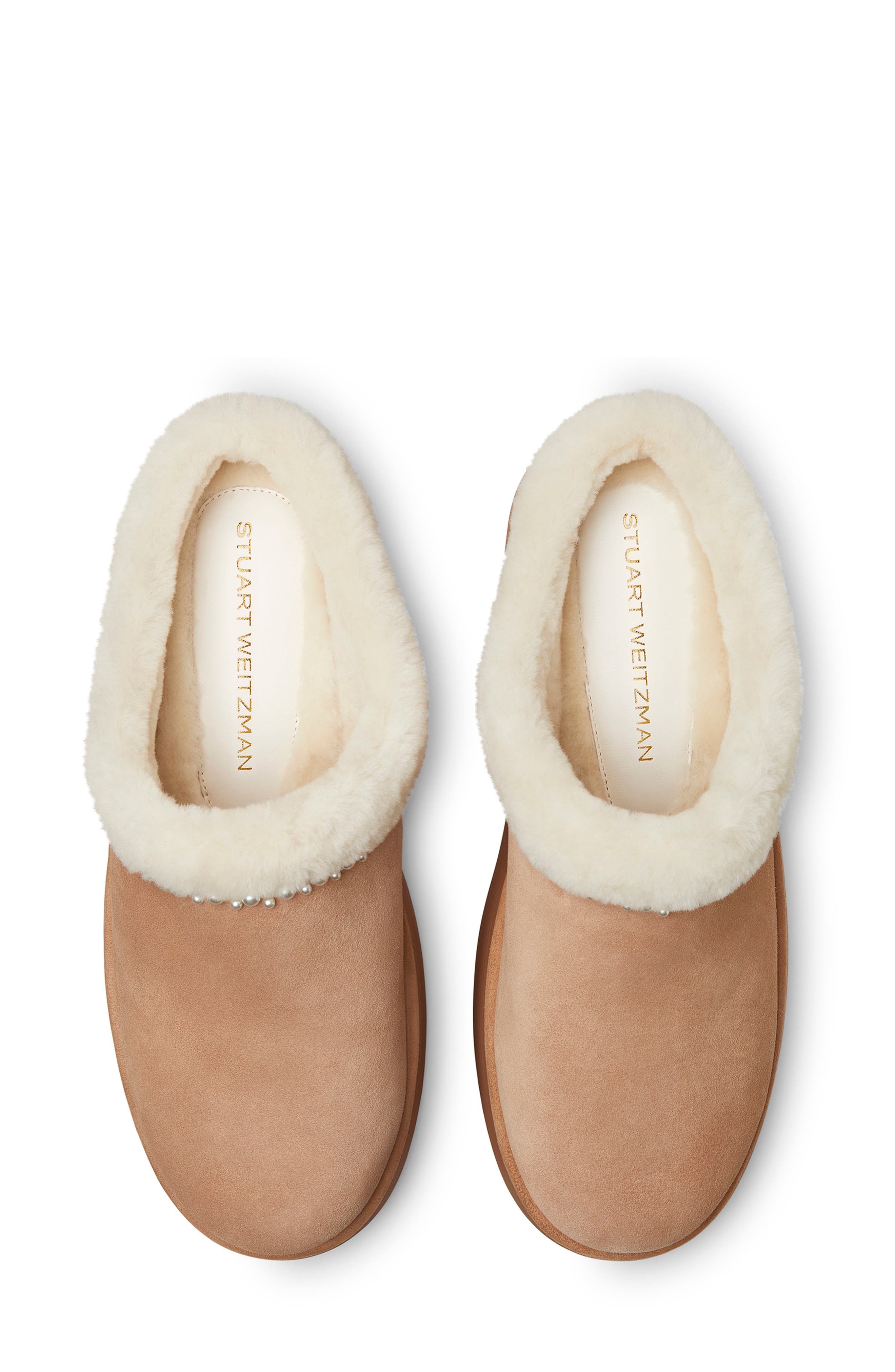 Nellie Genuine Shearling Platform Clog, Alternate, color, NEW CAMEL/ CREAM