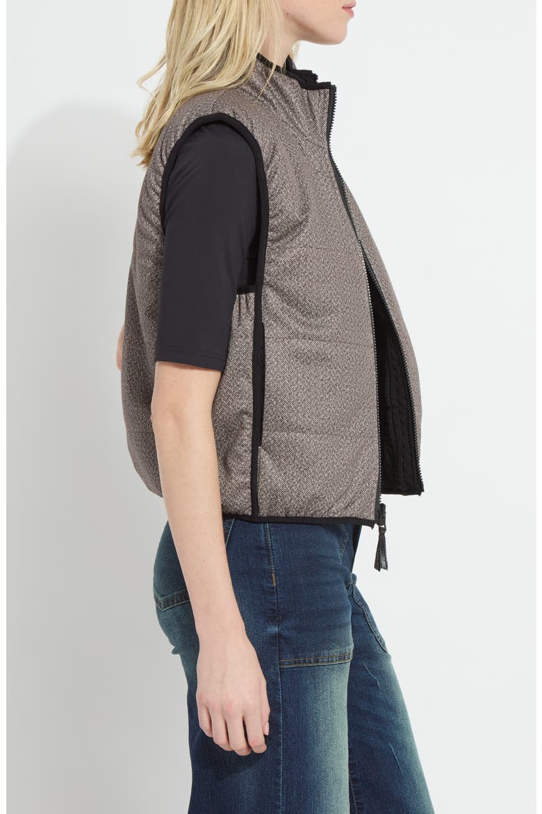 Rowyn Reversible Puffer Vest, Alternate, color, DONEGAL TWEED