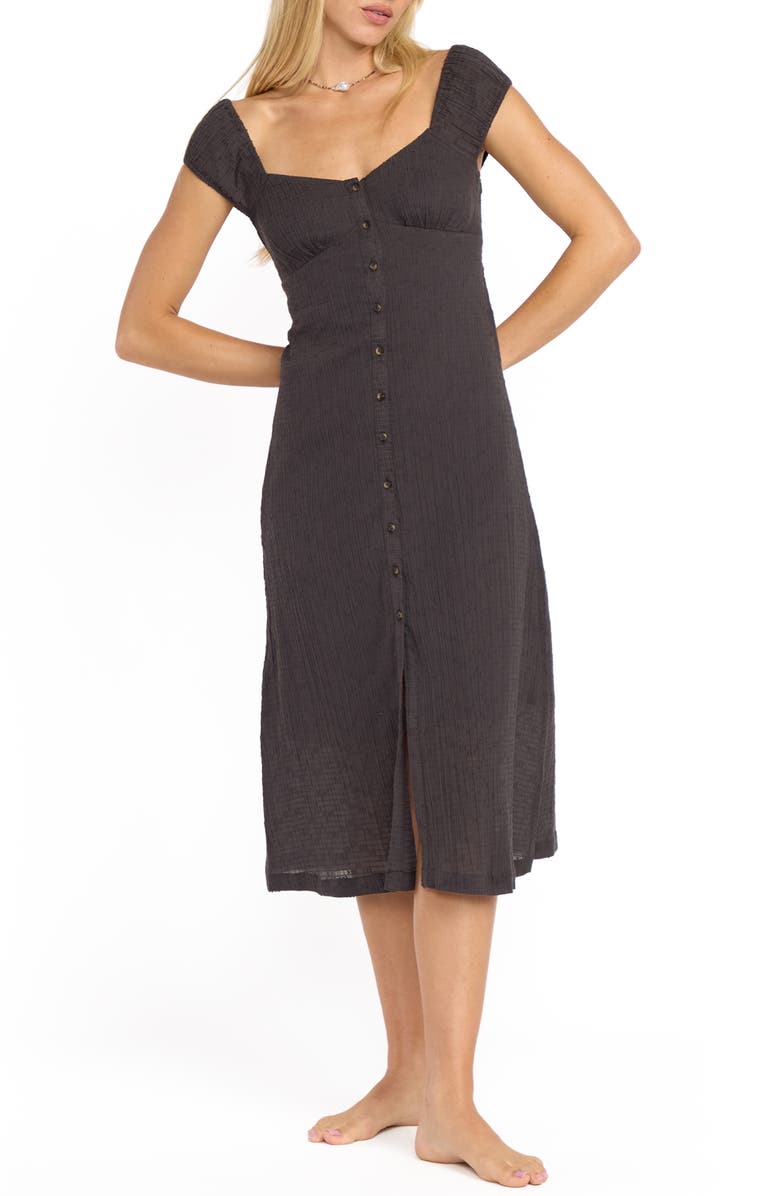 Billabong Distant Tides Midi Dress, Main, color, Black Sands