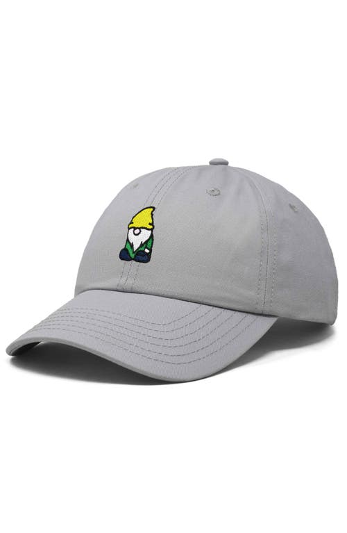 Dalix Gnome Embroidered Dad Hat In Gray
