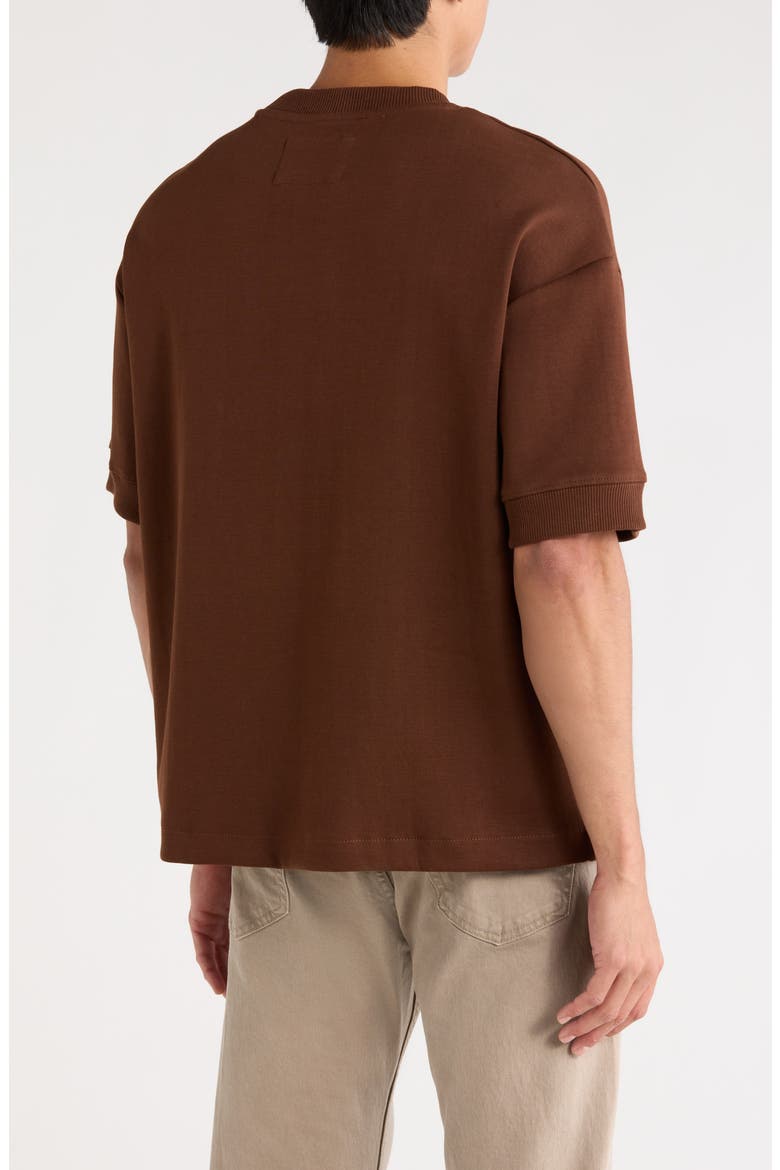 Heavyweight Knit T-Shirt, Alternate, color, BROWN
