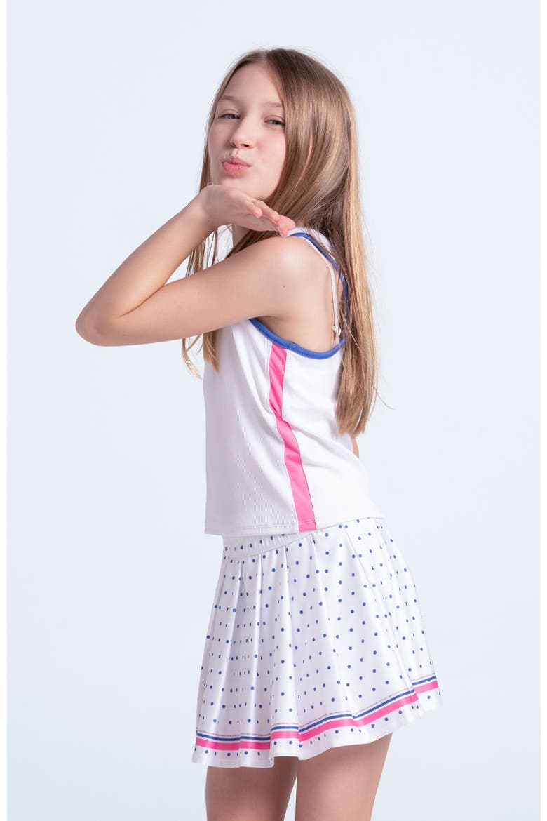 Girls' Rib Line Tank, Alternate, color, White