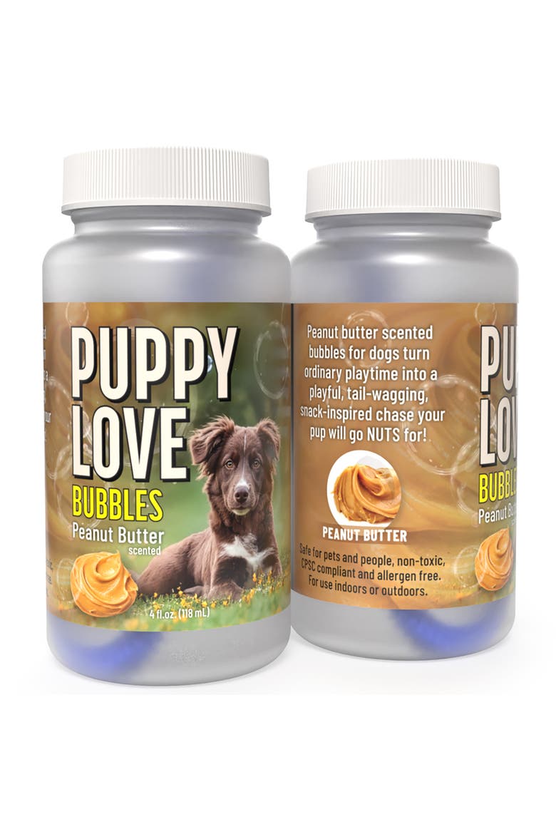 Puppy Love Bubbles 2 Pack Peanut Butter Scented 4Oz. Bottles, Main, color, Multicolored