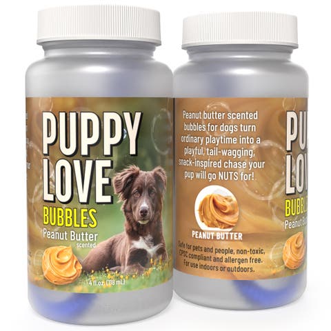 Puppy Love Bubbles 2 Pack Peanut Butter Scented 4Oz. Bottles